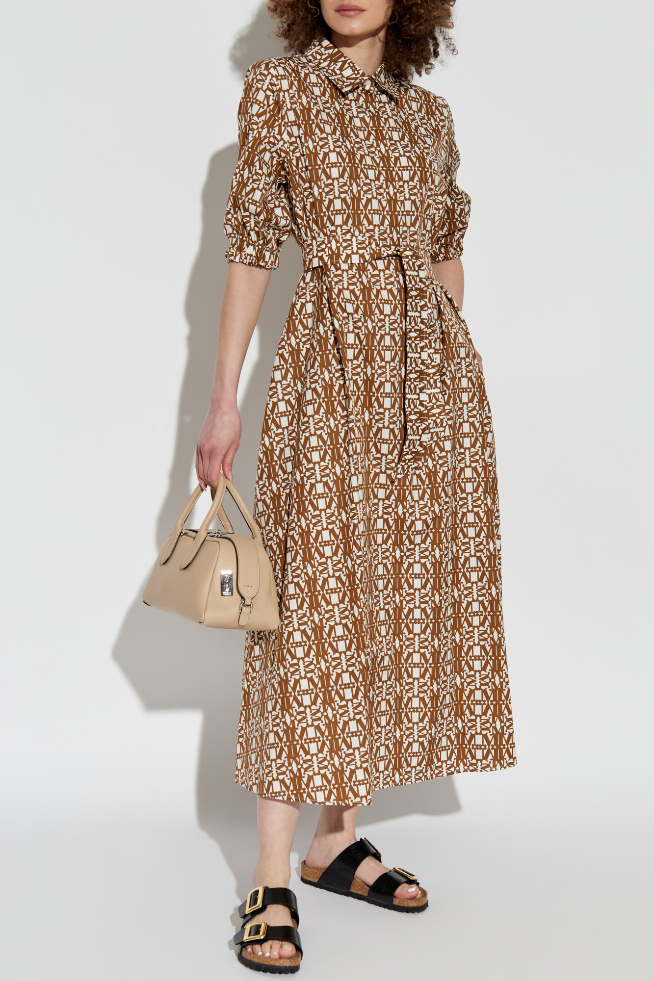 スカート MAX MARA 'Luxgi' dress Brown Max Mara Max Mara 'Luxgi' Brown Cotton Dress - Dresses